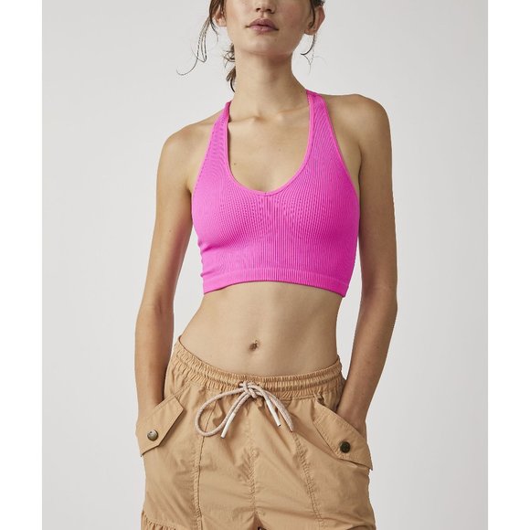 🎉LAST CHANCE🎉 FP MOVEMENT Free Throw Crop Tank / Neon Magenta - Picture 2 of 5